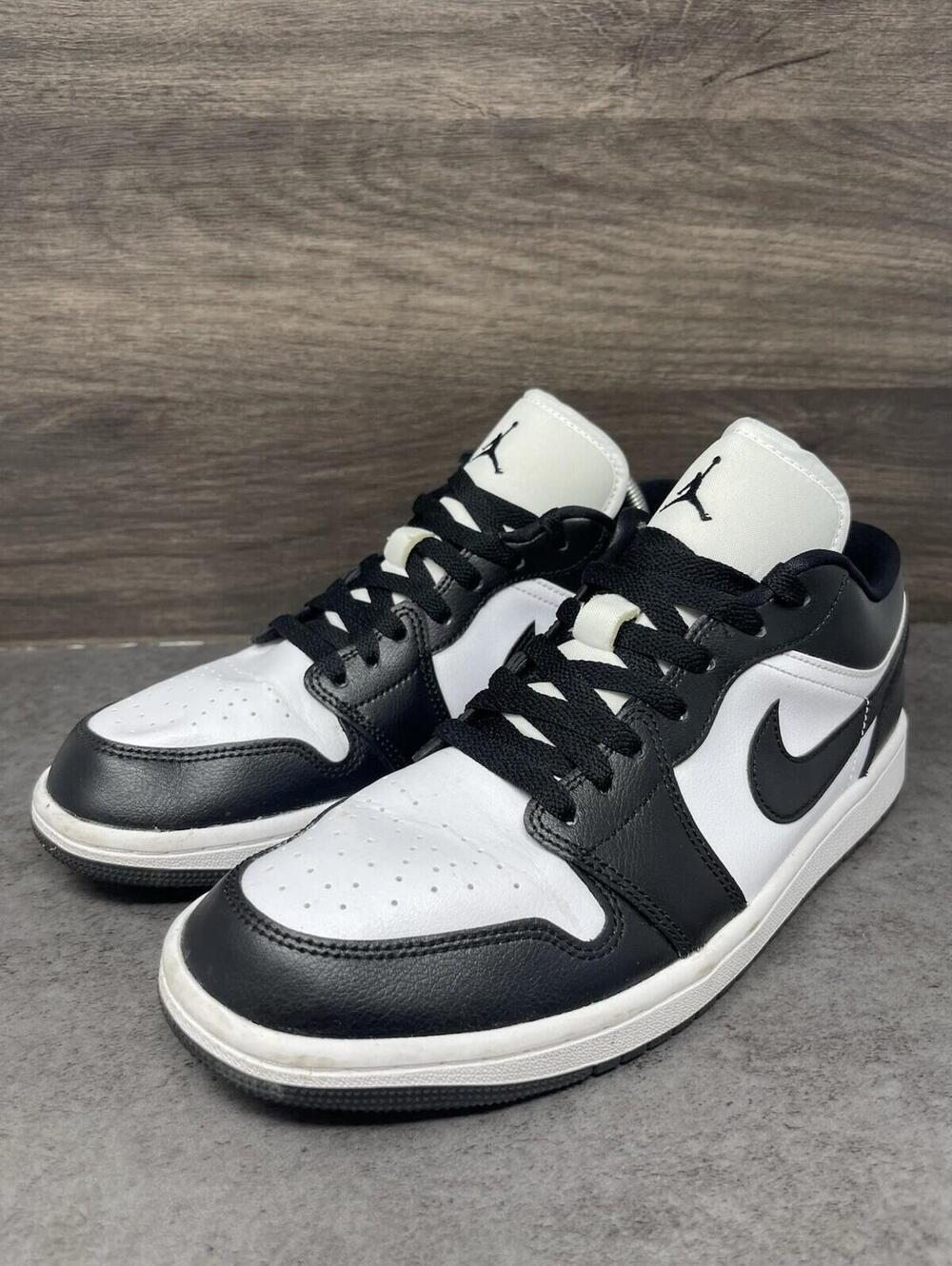 Air Jordan 1 Low Panda Sneakers Womens Size 10 Black White DC0774-101 - Picture 2 of 11